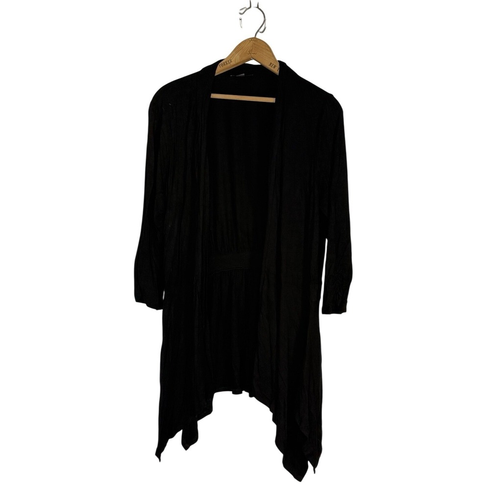 Ab Studio Cardigan black size XL open long sleeve light weight